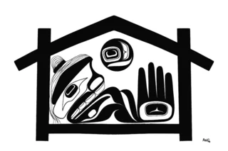 Logo of Haida Child and Family, Haida Art and Name of the Organisation